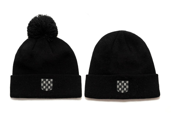 GRB Beanie - Black/Charcoal - Pom Pom optional